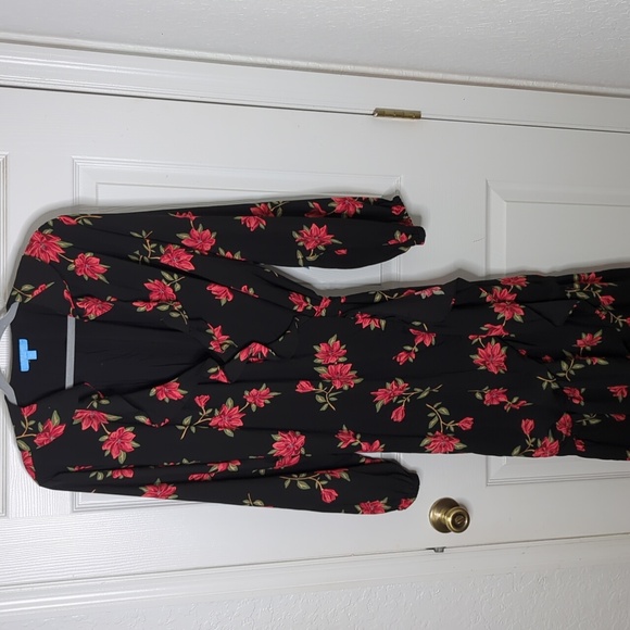 NWT Draper James RSVP long sleeve ruffle midi dress - Picture 2 of 7